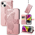 Custodia in pelle goffrata per iPhone 14 Plus