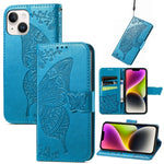 Custodia in pelle goffrata per iPhone 14 Plus