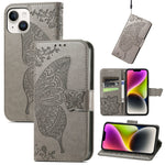 Custodia in pelle goffrata per iPhone 14 Plus