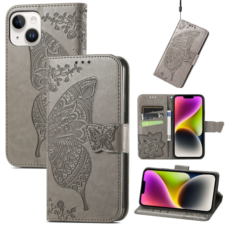 Custodia in pelle goffrata per iPhone 14 Plus