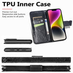 Custodia in pelle goffrata per iPhone 14 Plus