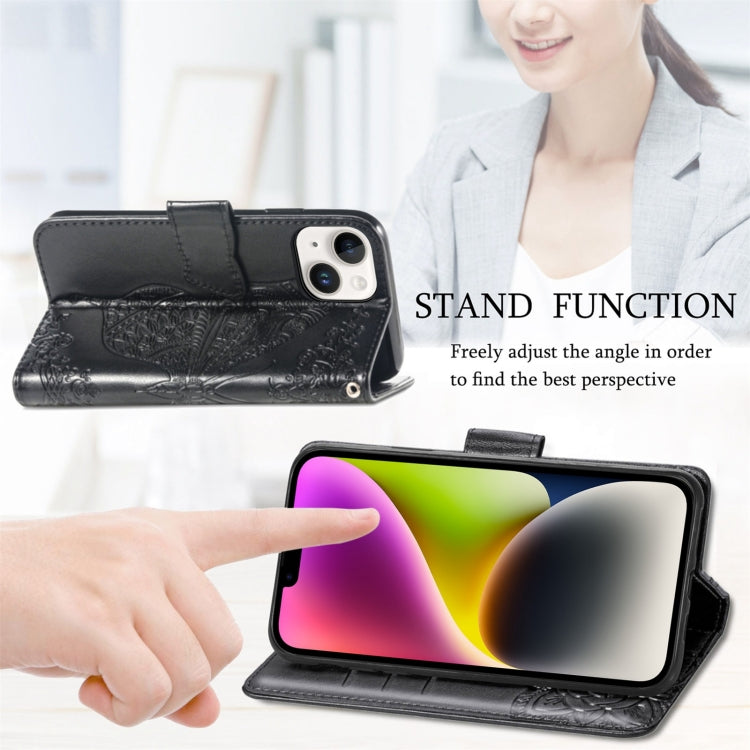 Custodia in pelle goffrata per iPhone 14 Plus