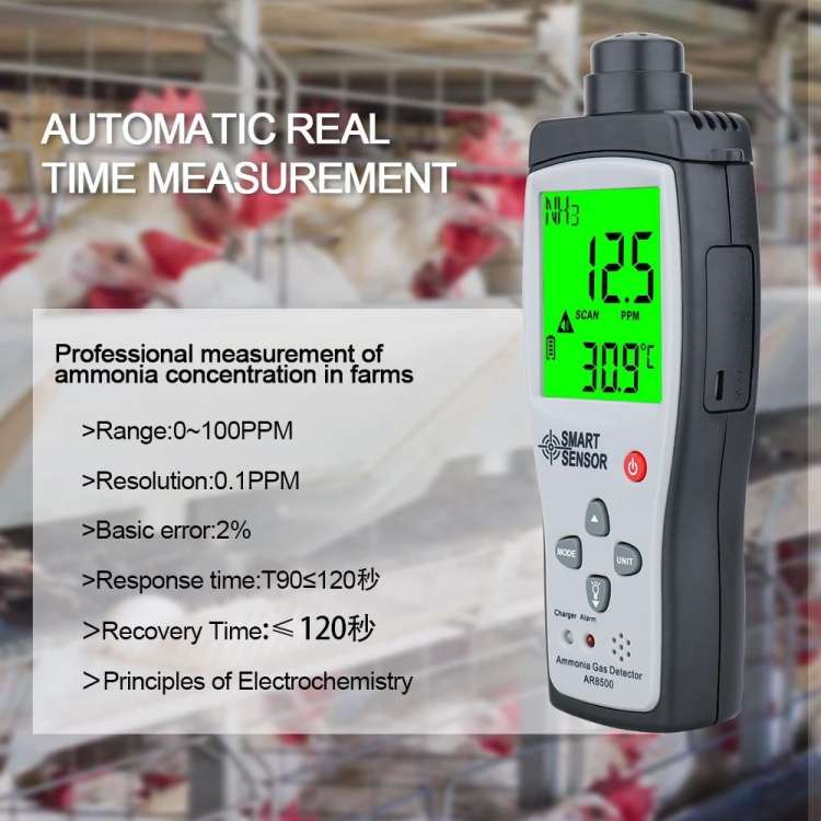 Rilevatore portatile di gas ammoniaca NH3 SmartSensor AR8500, AR8500