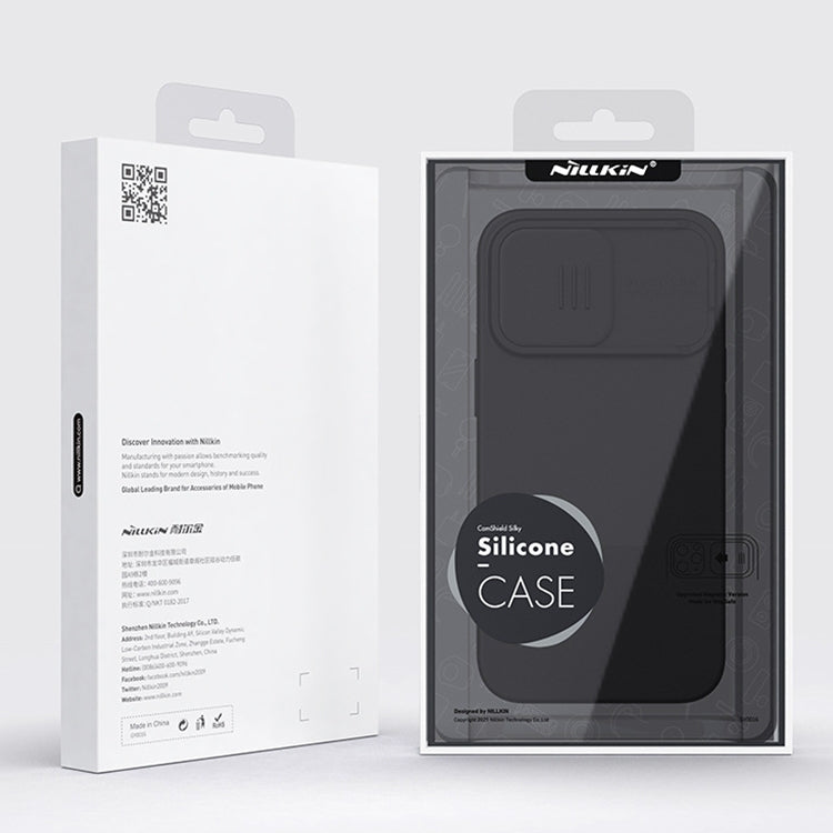 Custodia in silicone liquido per iPhone 14 NILLKIN CamShield