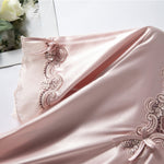 Camicia da notte donna ampia scollo a V maniche lunghe