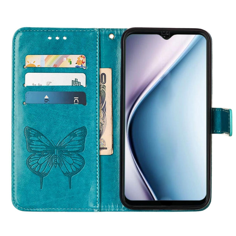 Custodia in pelle con vibrazione a farfalla goffrata per Itel P38, Itel