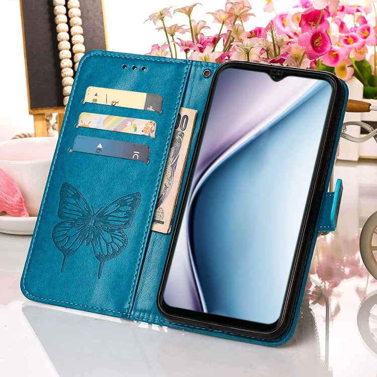 Custodia in pelle con vibrazione a farfalla goffrata per Itel P38, Itel