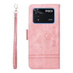 Custodia in pelle con fibbia per Xiaomi Poco M4 Pro 4G, X3 NFC e X4 Pro 5G