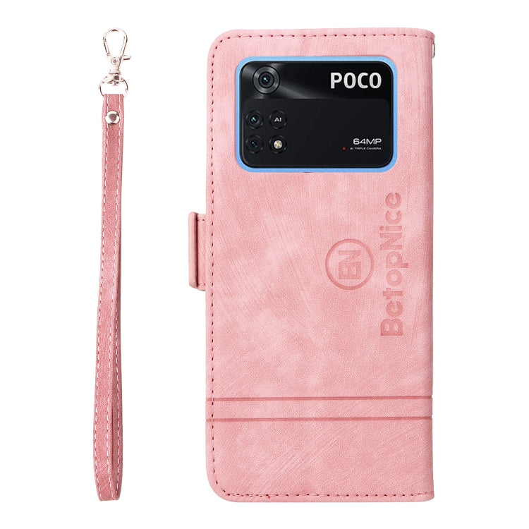Custodia in pelle con fibbia per Xiaomi Poco M4 Pro 4G, X3 NFC e X4 Pro 5G