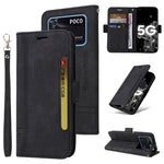 Custodia in pelle con fibbia per Xiaomi Poco M4 Pro 4G, X3 NFC e X4 Pro 5G