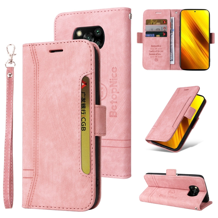 Custodia in pelle con fibbia per Xiaomi Poco M4 Pro 4G, X3 NFC e X4 Pro 5G