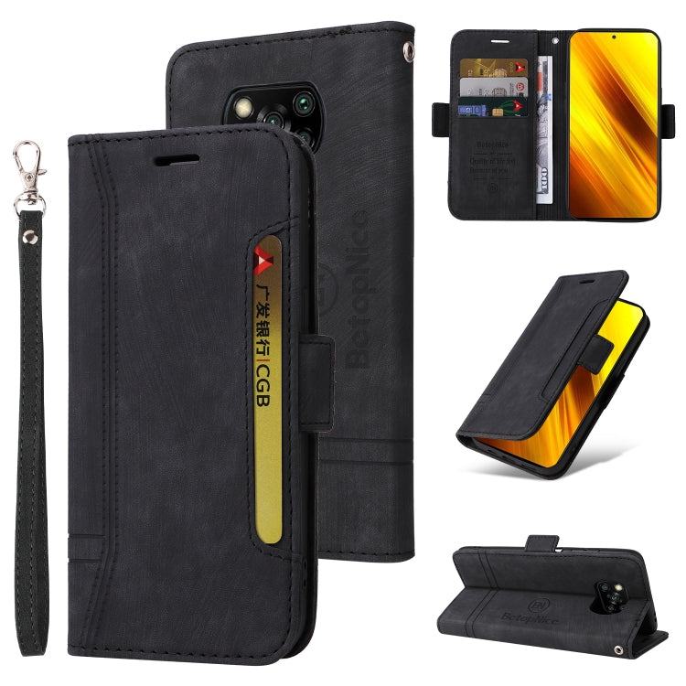 Custodia in pelle con fibbia per Xiaomi Poco M4 Pro 4G, X3 NFC e X4 Pro 5G
