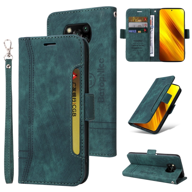 Custodia in pelle con fibbia per Xiaomi Poco M4 Pro 4G, X3 NFC e X4 Pro 5G