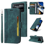 Custodia in pelle con fibbia per Xiaomi Poco M4 Pro 4G, X3 NFC e X4 Pro 5G