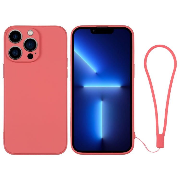 Custodia in silicone con cinturino da polso per iPhone 13 Pro