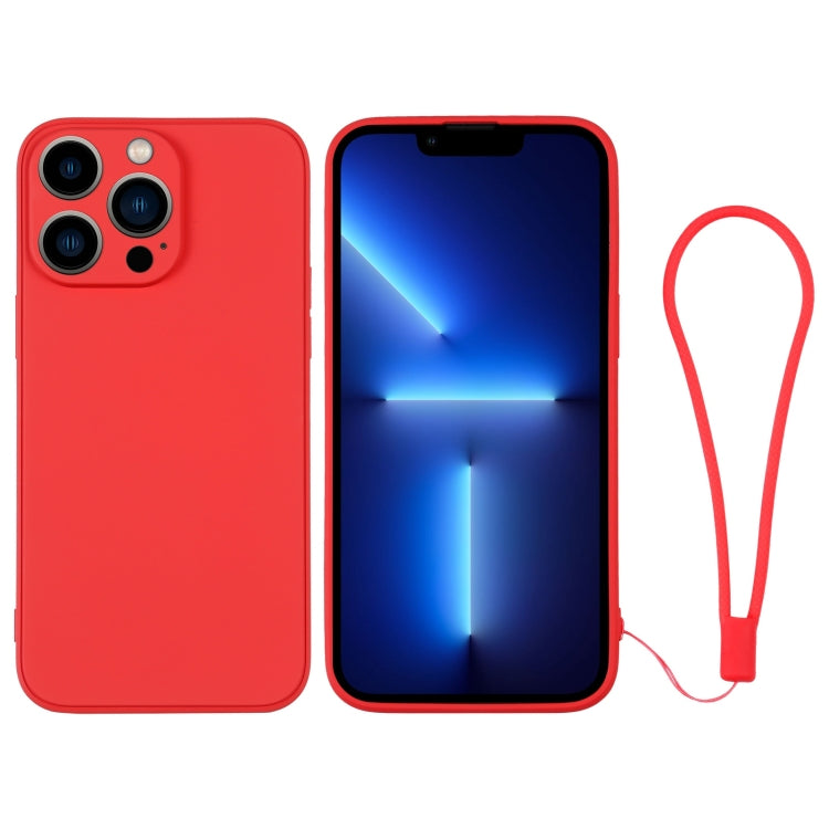 Custodia in silicone con cinturino da polso per iPhone 13 Pro