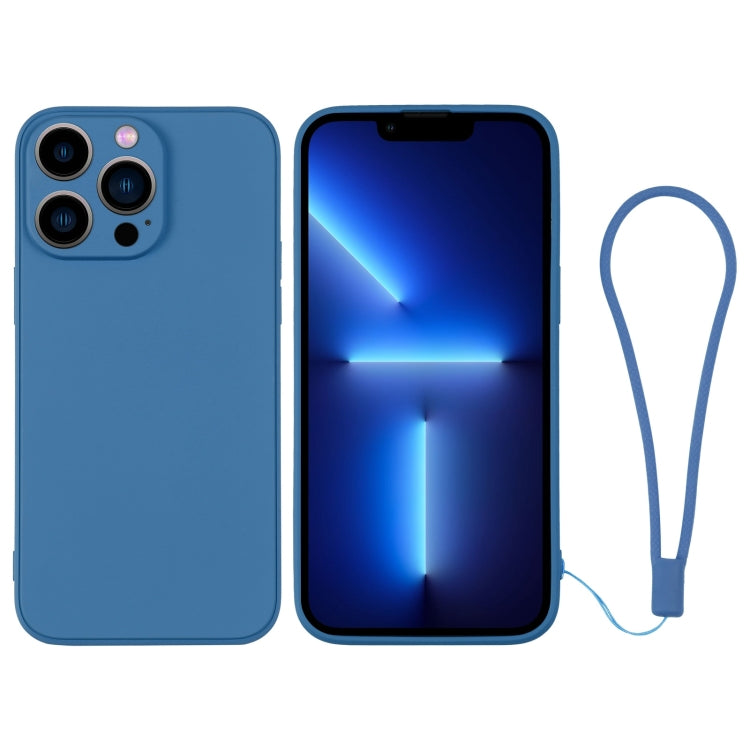 Custodia in silicone con cinturino da polso per iPhone 13 Pro