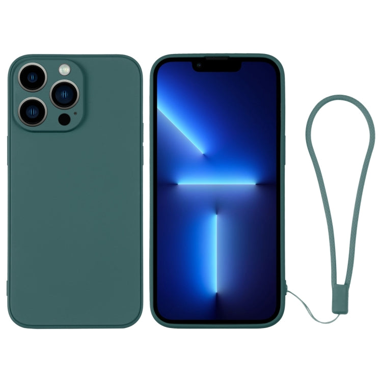 Custodia in silicone con cinturino da polso per iPhone 13 Pro