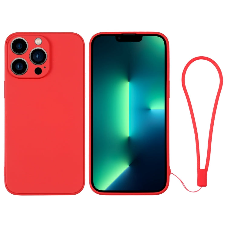 Custodia in silicone con cinturino da polso per iPhone 13 Pro