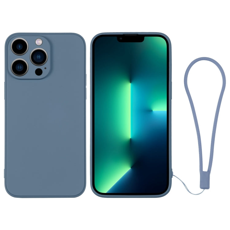 Custodia in silicone con cinturino da polso per iPhone 13 Pro