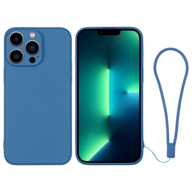 Custodia in silicone con cinturino da polso per iPhone 13 Pro