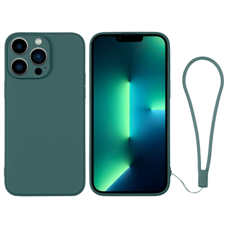 Custodia in silicone con cinturino da polso per iPhone 13 Pro