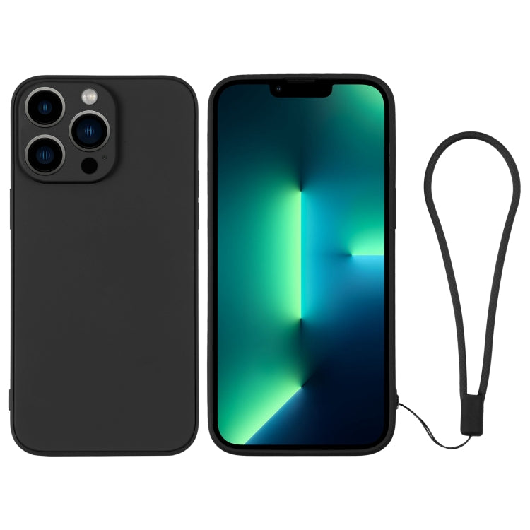 Custodia in silicone con cinturino da polso per iPhone 13 Pro