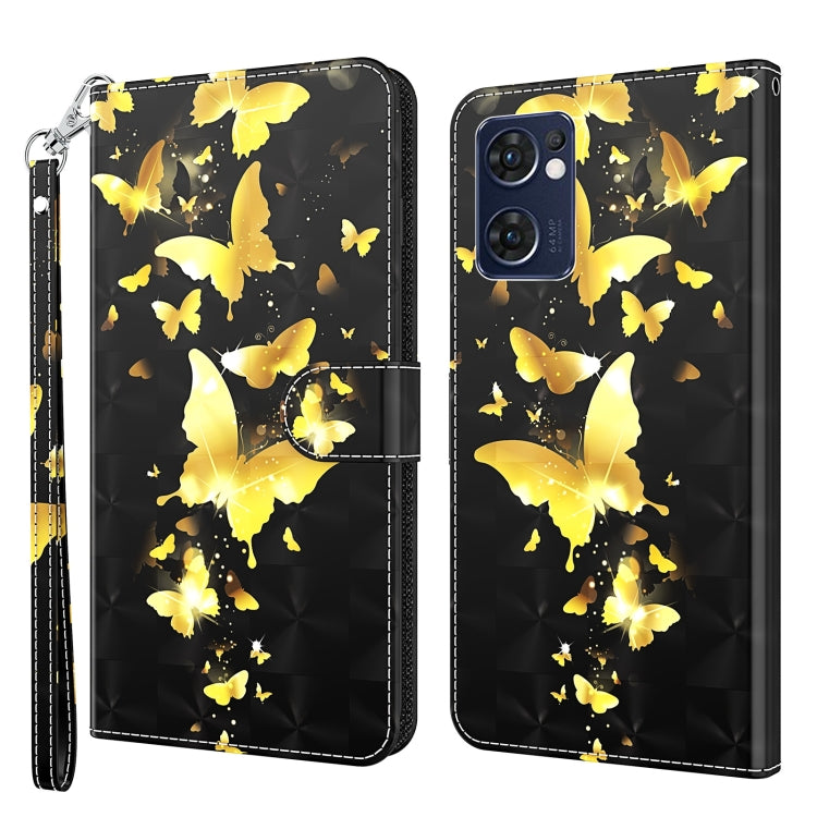 Custodia TPU con pittura 3D in pelle PU per OPPO Reno7 5G e OPPO Reno7 5G/Find