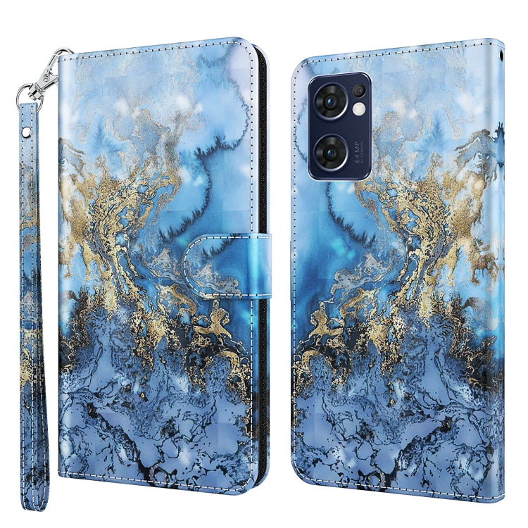 Custodia TPU con pittura 3D in pelle PU per OPPO Reno7 5G e OPPO Reno7 5G/Find