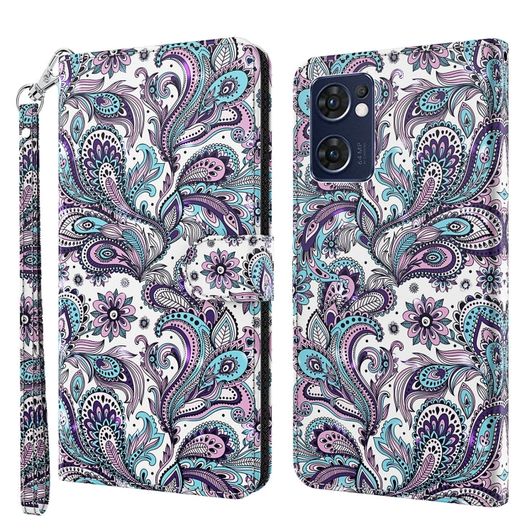 Custodia TPU con pittura 3D in pelle PU per OPPO Reno7 5G e OPPO Reno7 5G/Find