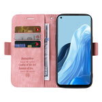 Custodia in pelle con fibbia doppio lato per OPPO Reno7, Realme 9i, OPPO Reno7 /