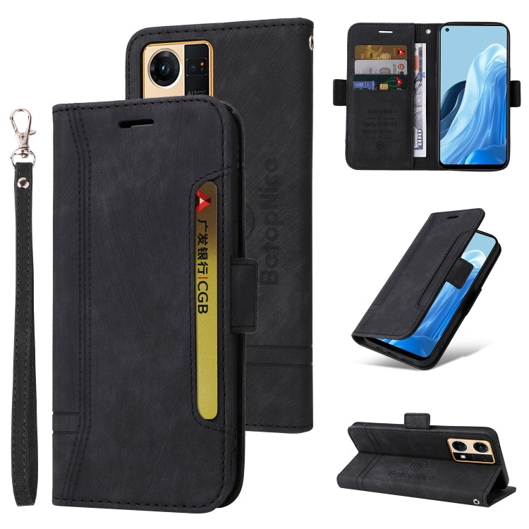 Custodia in pelle con fibbia doppio lato per OPPO Reno7, Realme 9i, OPPO Reno7 /