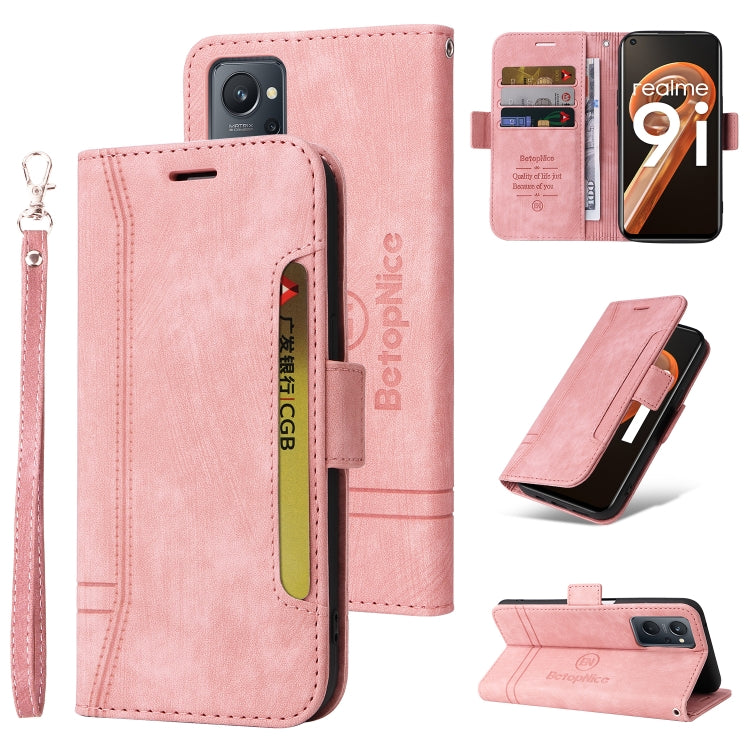 Custodia in pelle con fibbia doppio lato per OPPO Reno7, Realme 9i, OPPO Reno7 /