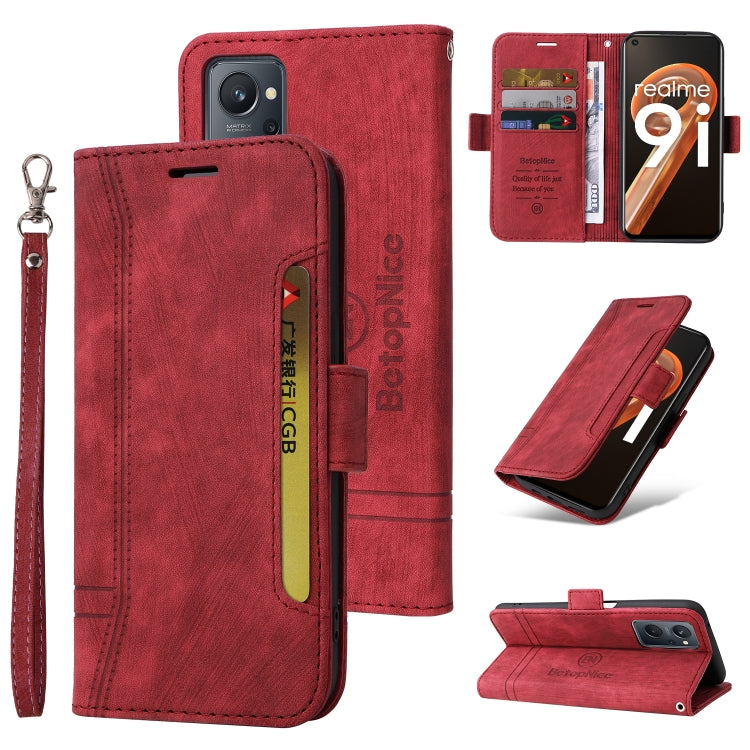Custodia in pelle con fibbia doppio lato per OPPO Reno7, Realme 9i, OPPO Reno7 /