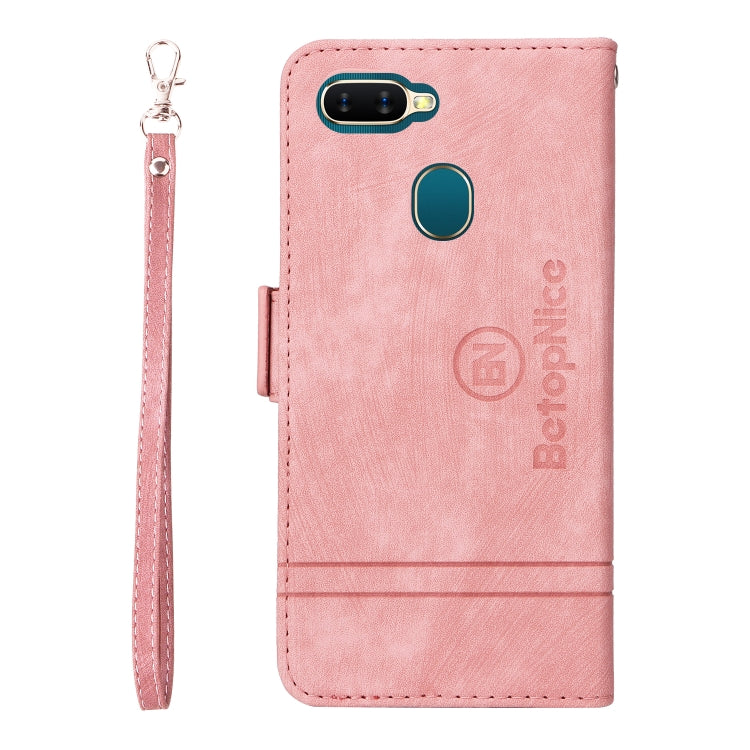 Custodia in pelle con fibbia per OPPO A9 2020 e A7 / A5s