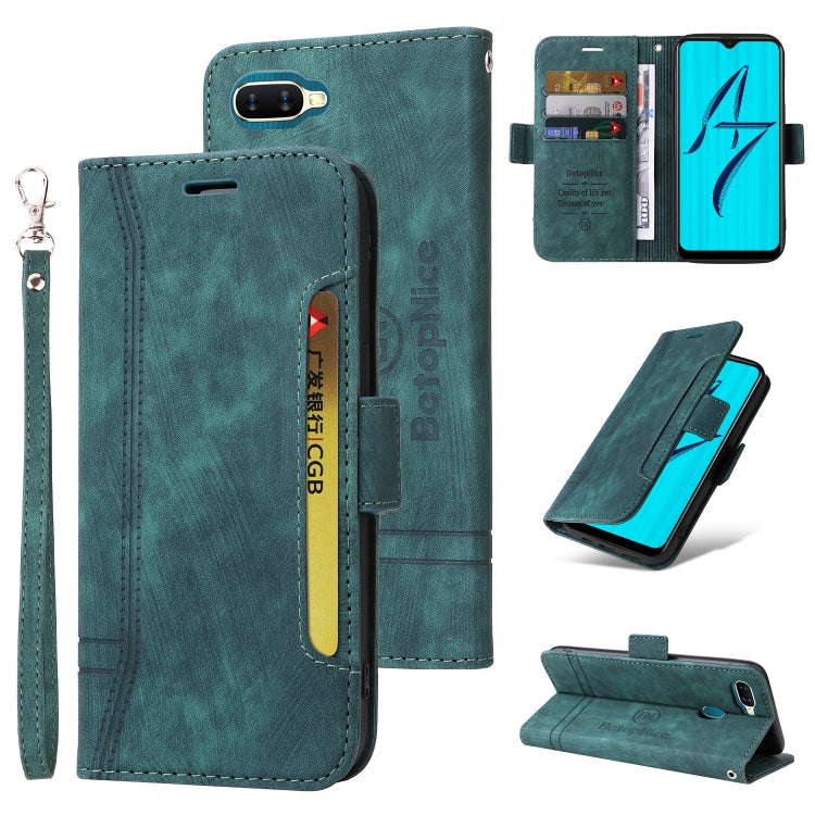 Custodia in pelle con fibbia per OPPO A9 2020 e A7 / A5s