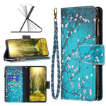 Custodia in pelle per telefono con cerniera modello disegno colorato, For vivo Y35/Y22, For Xiaomi Redmi A1/Redmi A1+, For Samsung Galaxy A04 4G