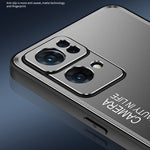 Custodia metallo satinato per OPPO Reno7 Pro e OPPO Reno7 e Reno7, argento