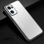 Custodia metallo satinato per OPPO Reno7 Pro e OPPO Reno7 e Reno7, argento
