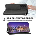 Custodia per telefono in pelle con chiusura magnetica a griglia cubica in vitello, For Samsung Galaxy A53 5G, For Samsung Galaxy A73 5G
