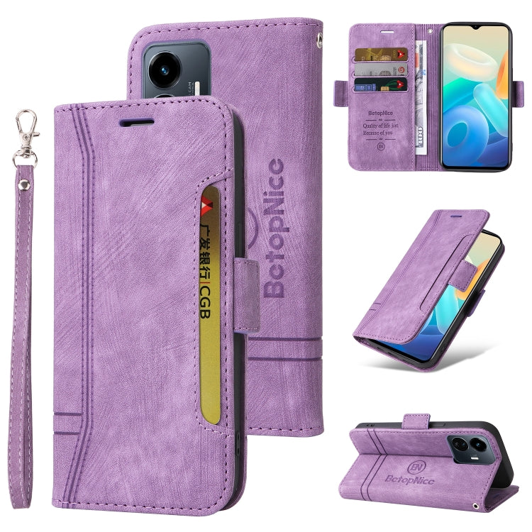 BETOPNICE Custodia per telefono in pelle con fibbia a doppio lato, For OPPO Reno8 5G Global, For Realme 9i 5G, For Realme 8i, For vivo Y77 5G Global