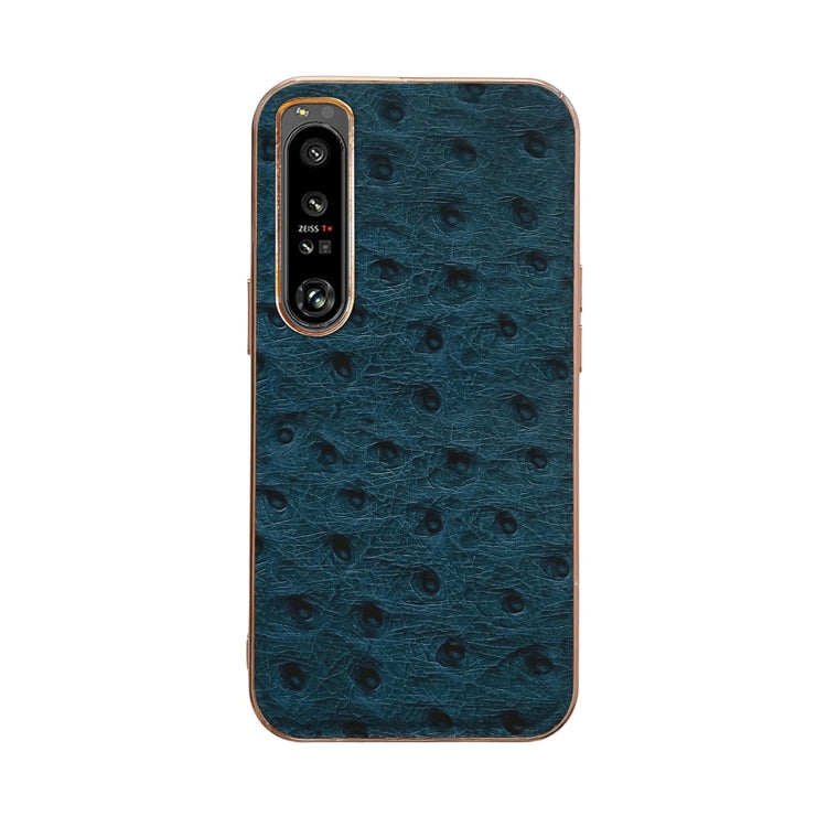 Custodia in vera pelle di struzzo con placcatura nano per Sony Xperia 1 e 10 IV