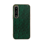Custodia in vera pelle di struzzo con placcatura nano per Sony Xperia 1 e 10 IV