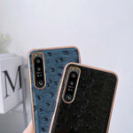Custodia in vera pelle di struzzo con placcatura nano per Sony Xperia 1 e 10 IV