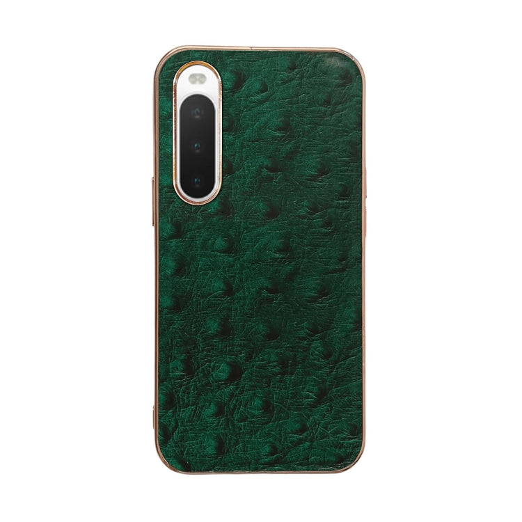Custodia in vera pelle di struzzo con placcatura nano per Sony Xperia 1 e 10 IV