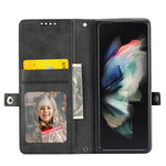 Custodia per telefono in pelle con trama di vitello a griglia cubica, For Samsung Galaxy Z Fold4, For Samsung Galaxy Z Fold3 5G, For Samsung Galaxy Z Flip4, For Samsung Galaxy Z Flip3 5G
