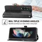 Custodia per telefono in pelle con trama di vitello a griglia cubica, For Samsung Galaxy Z Fold4, For Samsung Galaxy Z Fold3 5G, For Samsung Galaxy Z Flip4, For Samsung Galaxy Z Flip3 5G