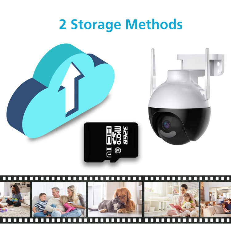 Telecamera di sorveglianza WiFi HD 8 MP con EU/US/UK/AU Plug