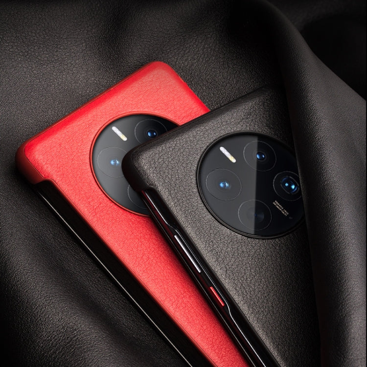 Custodia in vera pelle con finestra laterale per Huawei Mate 50 Pro, Mate 50