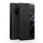 Custodia in vera pelle con finestra laterale per Huawei Mate 50 Pro, Mate 50